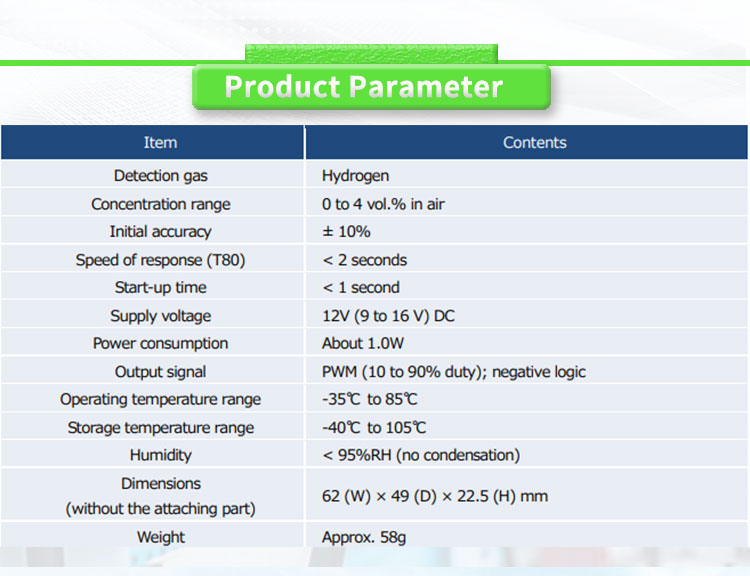 FIS FH2-HY04Y Fuel Vehicle Hydrogen Concentration Sensor with Fast Start-up Time