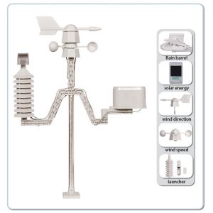 ODM Supported 6 In 1 Solar Weather Station With Wifi Remote Control And Color
