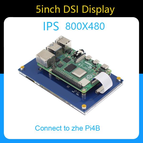 5.0 Inch Raspberry Pi Module 800*480 MIPI IPS TFT DSI Multi Touch LCD Module