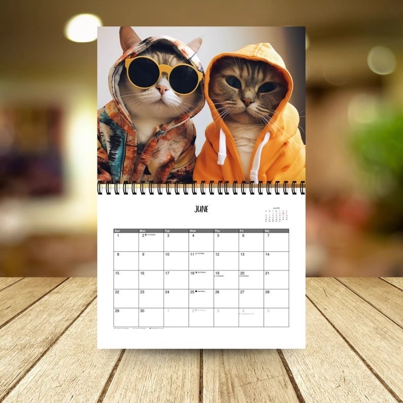 Full Color Personalized Calendar Printing Highlighting Major US Holidays