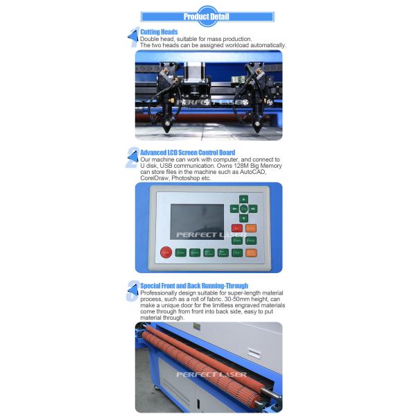 1300×900mm Carving format High Speed CO2 Laser Engraver With Automatic Coiling System