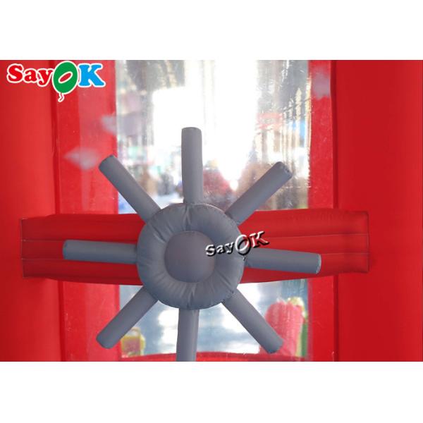 Custom Red Portable Inflatable Money Machine 1.8x1.8x2.7mH For Advertisement Event