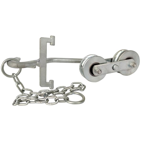 D64mm White Zinc Garrucha Para Banano Cable Via Para Banano Banana Trolley Roller