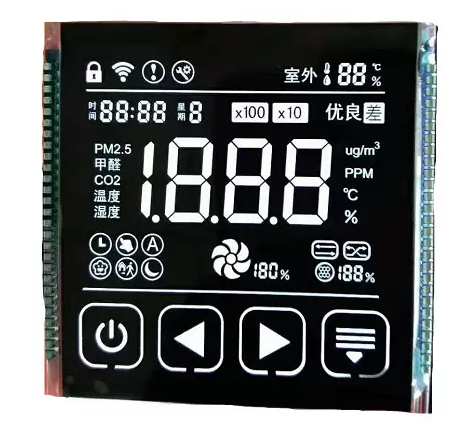 2.4 inch VA LCD Module Customized COB LCM AIP31621E Driver White Backlight UPS LCD Display