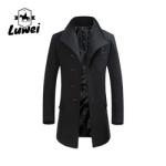 Large Lapel Medium Long Cashmere Classic Utility Male Turn-down Collar Slim Fit