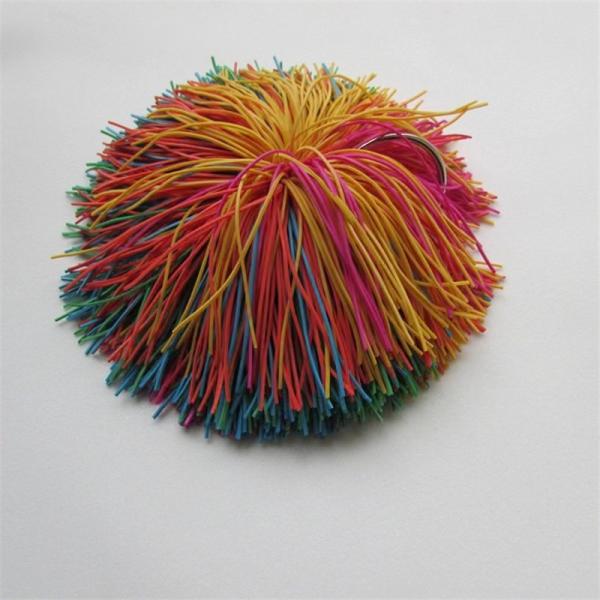Colorful Monkey Stress Ball Silicone Fluffy Ball Stringy Silicone Koosh Ball