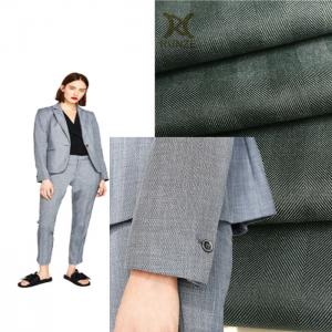 China Medium Weight Black Yarn Woven Herringbone Fabric for Formal Causal Blazers 100D*100D wholesale