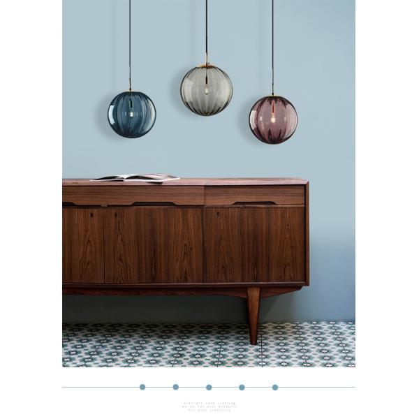 Modern Led Pendant Lamp Nordic Hanging Lights Glass Ball Lighting Fixtures(WH-GP-43)