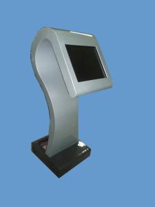 Rugged Steel Frame Indoor Touch Screen Kiosks Multimedia Speakers With Passport Reader