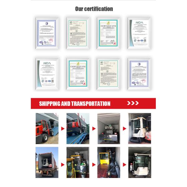 7000 Lbs Seated Automatic Rough Terrain Forklift With 2 In Fork Thickness