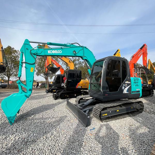 Sk75 Compact Used Kobelco Excavators Construction Track Digger 7Ton