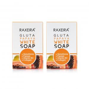 China OEM Glutathione Papaya White Organic Handmade Soap Skin Brightening Dark Spots Removal on sale
