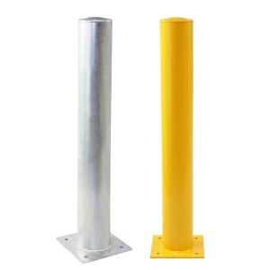 Buy cheap Yellow 1200mm Steel Safety Bollards Barriers Powder Coating Or Hot Dipped from wholesalers