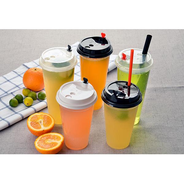 Custom Logo 500ml 16oz PP Injection Clear Cups Smoothie Cold Drink Milktea Boba Bubble Takeaway Cups