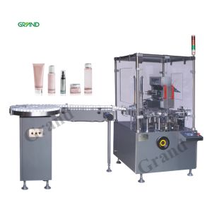 220V 50HZ Automatic Cartoning Machine Vertical Cosmetic Bottle Packaging