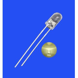 Buy cheap Flashing LED 5mm 3.0Hz 1/6 Duty Cycle Warm White Color 3500K 2000mcd Round Clear from wholesalers