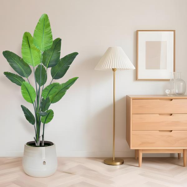 Faux Traveller's Palm Tree (artificial birds of paradise plant​) - 180cm/210cm Realistic PE Leaf Artificial Plant for Indoor Outdoor Decor