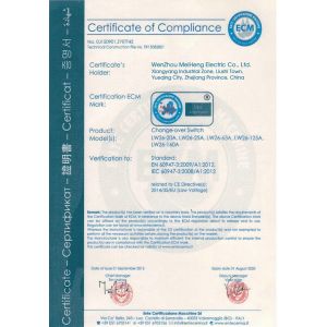 WENZHOU MEIHENG ELECTRIC CO.,LTD Certifications