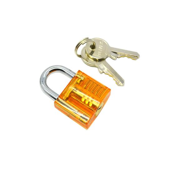 Mini-version Transparent Yellow Practice Lock Locksmith Tools