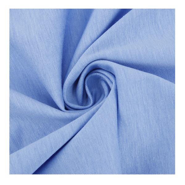 High Standard 40S 140GSM Knitted Mercerized 100% Cotton Single Jersey Knitted Fabric for Non-elastic T-shirt