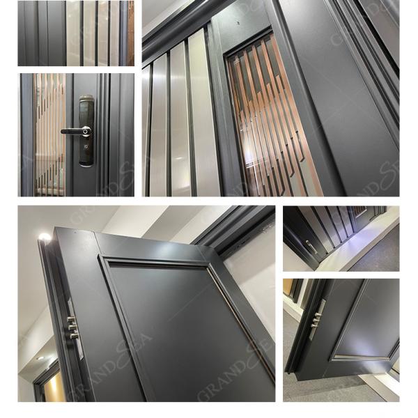 2023 New Listed Modern Style Double Leaf Safety Emergency Exit Metal Door Fire Rated Strong Stainless Steel Door