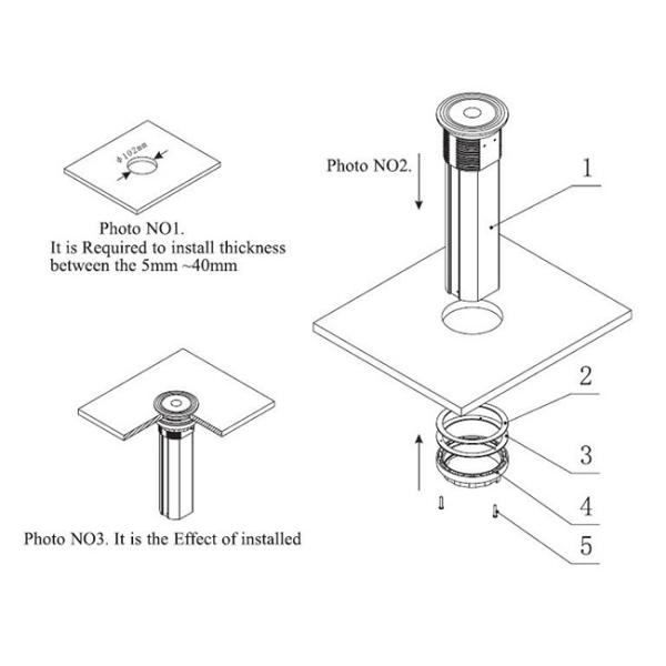 Intelligent 250V 13A Pop Up Electrical Outlet Self Grounding