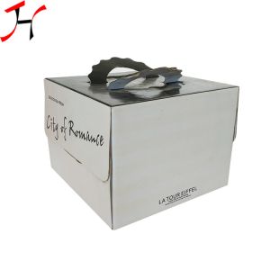 Recycled Cartoon Small Cardboard Cake Boxes Easy Carrying With Handle
