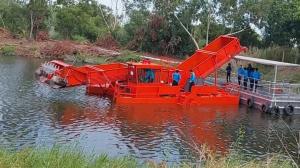 China Aquatic Weed Harvester 5 CBM Hopper 75kw Engine wholesale