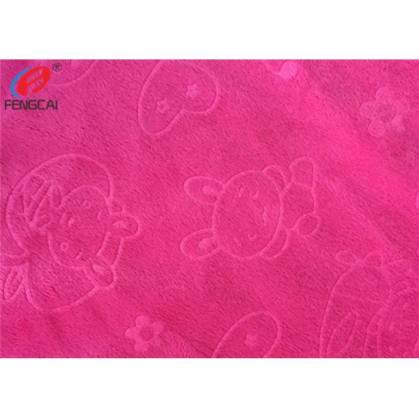 3D Embossed Minky Plush Fabric Velboa Faux Fur Fabric Brushed Surface