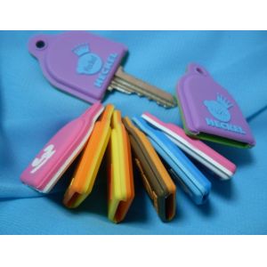 Novelty Personalized Promotional Gifts Imprinted Logo PVC Keychain With LED