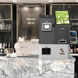 Self Ordering Kiosk System POS Terminal with Cash and Bank Card Payment Receipt Printer QR Scanner
