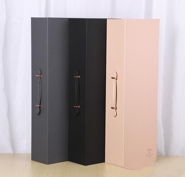 Quality Portable Leather Gift Box Red Wine Packaging Box Valentine'S Day Rectangular Flower Box for sale