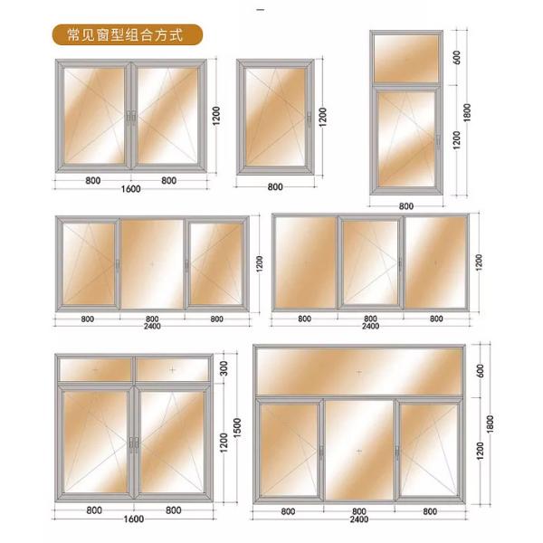 Customized Anthracite Sash Tilt And Turn UPVC Window Tempered Double Glass