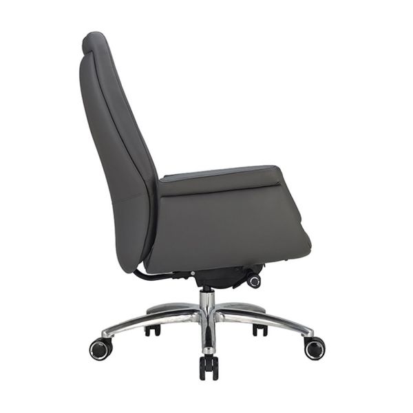Luxury Middle Back Executive Office Desk Chair Set High Quality Metal Frame Ergonomic PU Leather Padding Traditional Design