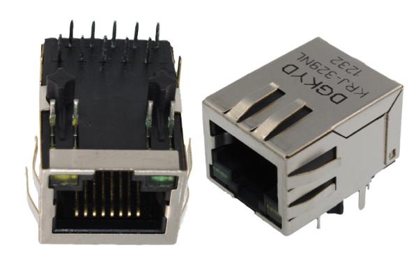 Quality Shielded Gigabit ehternet RJ45 PCB Connector with Transformer RJ45 Network socket for sale