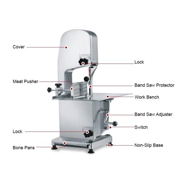 High Efficiency Meat Bone Saw Machine Fully Stainless Steel Easy Operation