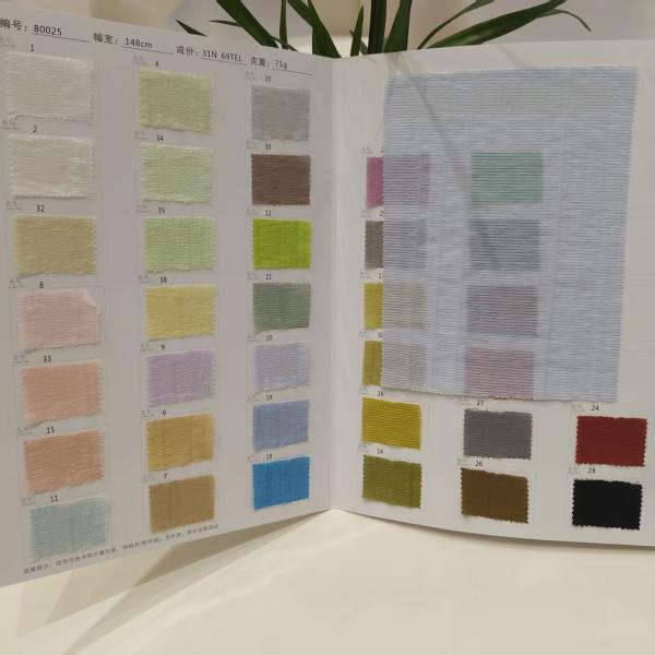 71GSM Satin Clothing Fabric Vertical Striped Soft Tulle Fabric 31% Nylon 69% Tencel