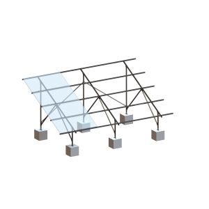 China Common Rail Landscape Ground Mounted Solar Structure HDG Steel wholesale