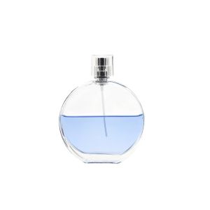 Buy cheap Frost Surface 50ml Round Perfume Bottle Tranparent Color Sliver / Goldeng from wholesalers