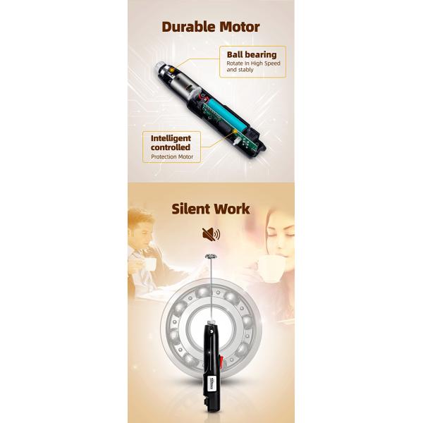 220V Electric Milk Frother Mini Handheld Food Blender Coffee Mixer with Speed Control