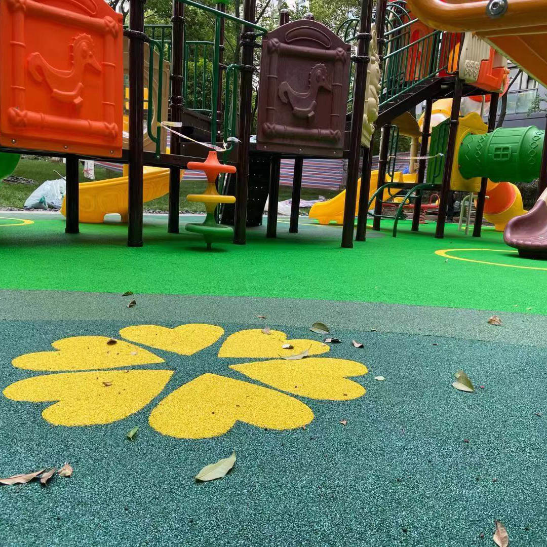 Soft EPDM Rubber Granules Kids Playground Floor Infilled Material ROHS Certificate