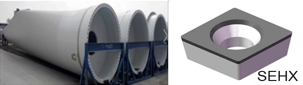 External Polycrystalline Diamond Pcd Tools With CFRP Wind Turbine Blade