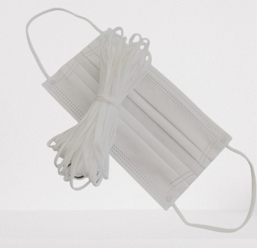 3.5mm 5mm Flat Elastic Cord Stretch White Polyester Earloop Ear Band Earing Loop