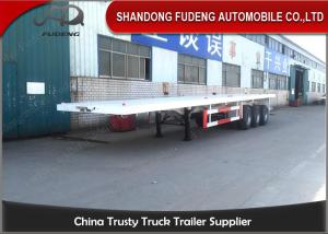 China 3 Axle 4 Axle Flat Bed Container Truck Semi Trailer For Transportation wholesale