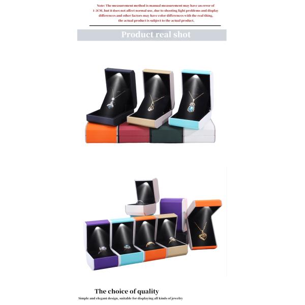 Contact Us for Custom LED Lighting Plastic Jewelry Box Blue LED Ring Box Velvet Lining