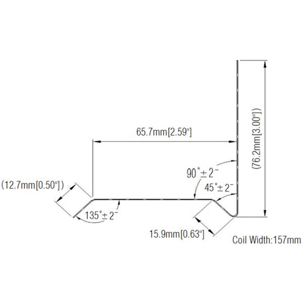 1.5''*1.5'' Flashing Drip Edge Roll Forming Machine Metal Sheet Roof Eave Trim