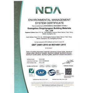 GUANGZHOU DINGCHENGZUN BUILDING MATERIALS CO., LTD. Certifications