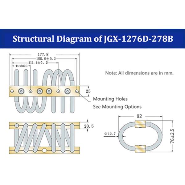Gimbal Wire Rope Isolator Anti Vibration Mount Antenna Unit Energy Handling System