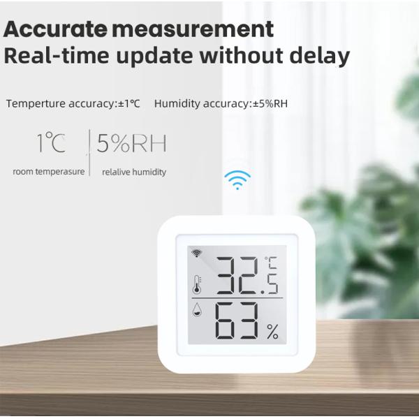 LED Screen 2.4G Wifi Thermometer Hygrometer Smart Hygrometer Alexa