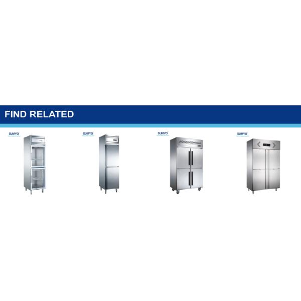 Commercial Kitchen Upright System Refrigerator Inverter Cooling Double Door Freezer Restaurant Use Beer Fruit Glass Door Storage